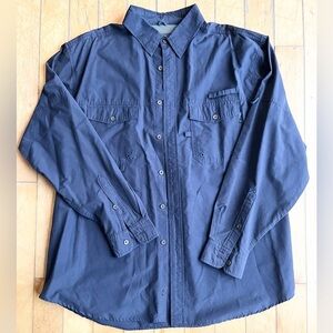 Woolrich Deep Blue Utility Shirt Jacket Size XL